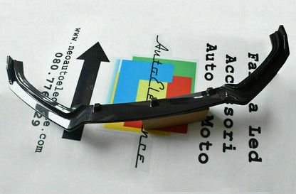 AUDI A1 2010-2016 LAMA SOTTO PARAURTI ANTERIORE ABS LOOK SPORTIVO NERO SPLITTER RS1 AUTOELEGANCERICAMBI