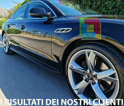 AUDI MINIGONNE LATERALI SOTTO PORTA SLINE ABS NERO LUCIDO TOP QUALITA' 0270 AUTOELEGANCERICAMBI