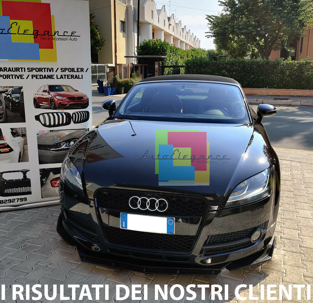 SPLITTER AUDI TT 8J 2006-2015 GLOSSY BLACK UNDER BUMPER ABS LOOK RSTT