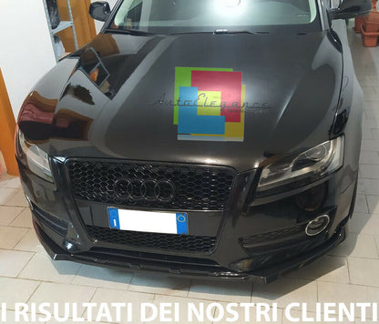 SPLITTER FOR AUDI A5 BLADE UNDER FRONT BUMPER IN GLOSSY BLACK ABS