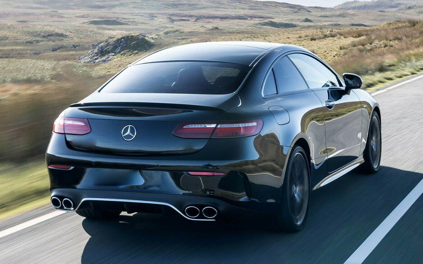 MERCEDES E-CLASS COUPE C238 REAR SPOILER HOOD AMG GLOSS BLACK ABS