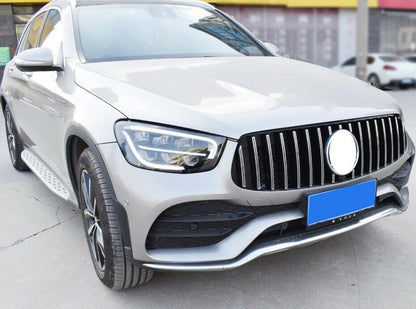 GRIGLIA ANTERIORE PER MERCEDES GLC C253 X253 AMG 2019+ PROFILI CROMATI 0056