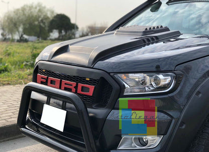 FORD RANGER 2016+ SPORTY LOOK HOOD VENT - ABS