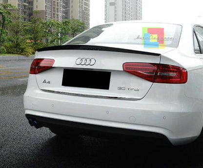 SPOILER LOOK S4 POSTERIORE COFANO AUDI A4 B8 8K BERLINA 08-15 VERNICIATO NERO