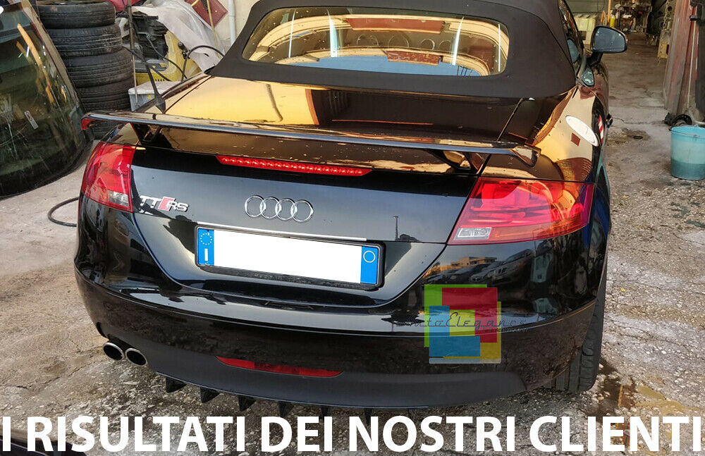 REAR BONNET SPOILER TTS TTRS LOOK FOR AUDI TT 8J GLOSSY BLACK ABS