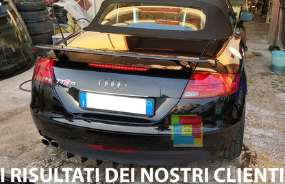 REAR BONNET SPOILER TTS TTRS LOOK FOR AUDI TT 8J GLOSSY BLACK ABS