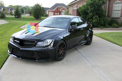 FRONT GRILLE MERCEDES C CLASS W204 S204 2007-2014 AMG LOOK GLOSSY BLACK