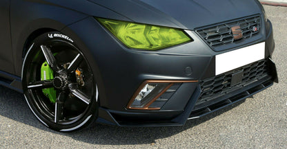 SEAT IBIZA V MK5 2017+ FRONT BUMPER SPLITTER GLOSS BLACK FR LOOK