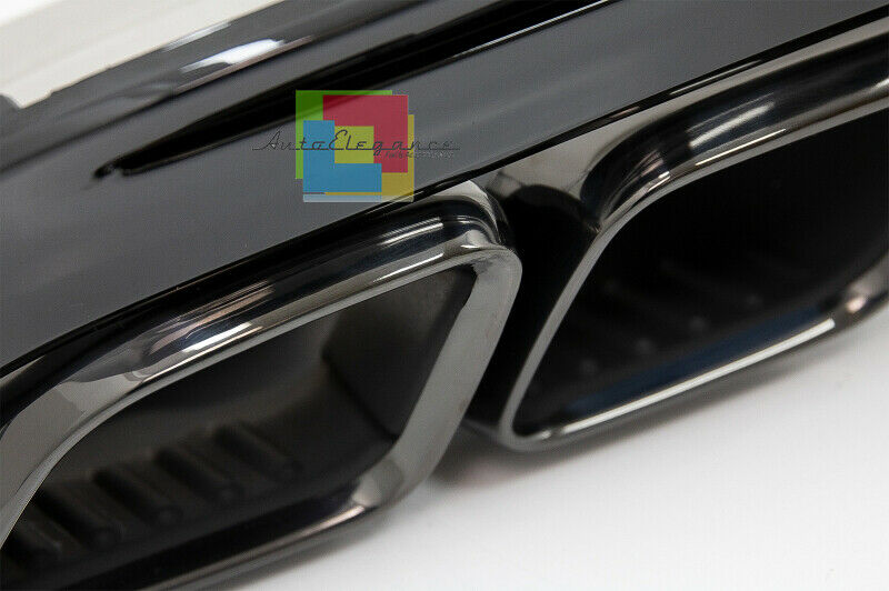 MERCEDES C A205 C205 2014-2019 REAR DIFFUSER ABS STEEL MUFFLERS AMG BLACK