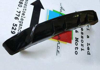 SOTTO PARAURTI POSTERIORE VW POLO 6R DIFFUSORE ABS LOOK RLINE DOPPIO SCARICO