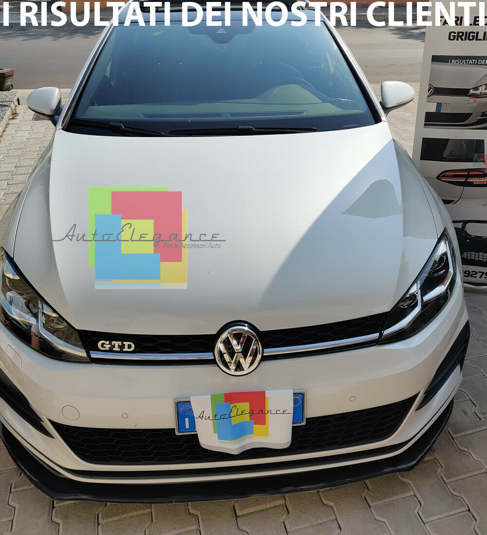 UNDER FRONT BUMPER VW GOLF 7.5 GTI GTD 2016-2019 ABS BLACK SPLITTER 0101