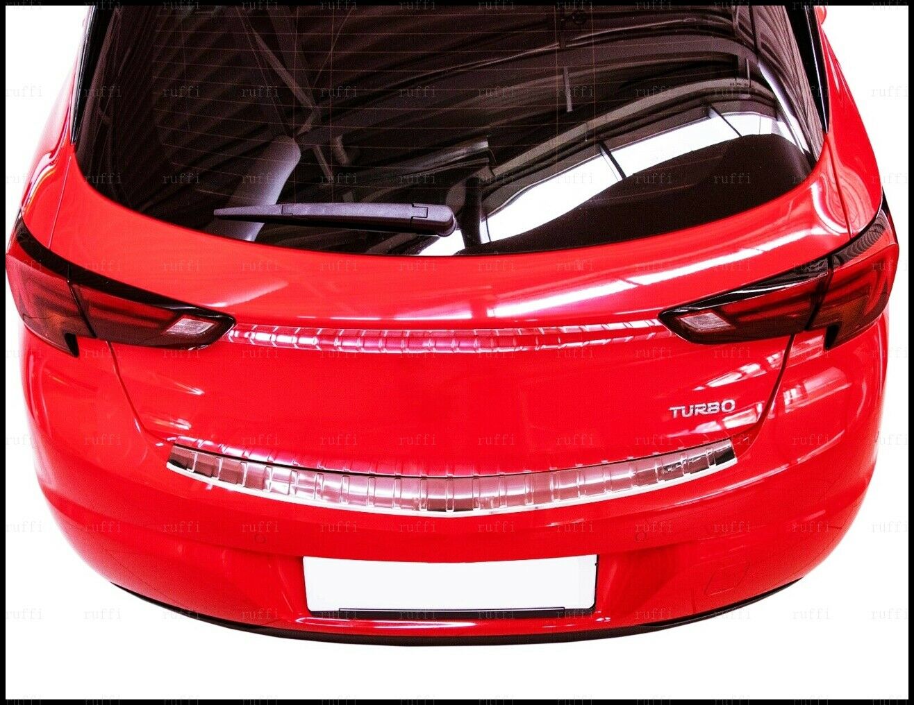 REAR HOOD PROTECTION FOR OPEL ASTRA K 2015+ STAINLESS STEEL CHROME MOULDING