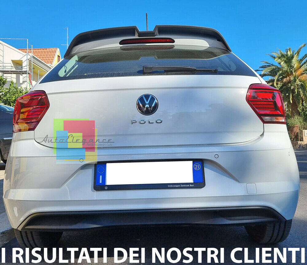 REAR ROOF SPOILER FOR VW POLO AW1 2017+ ABS MATT BLACK