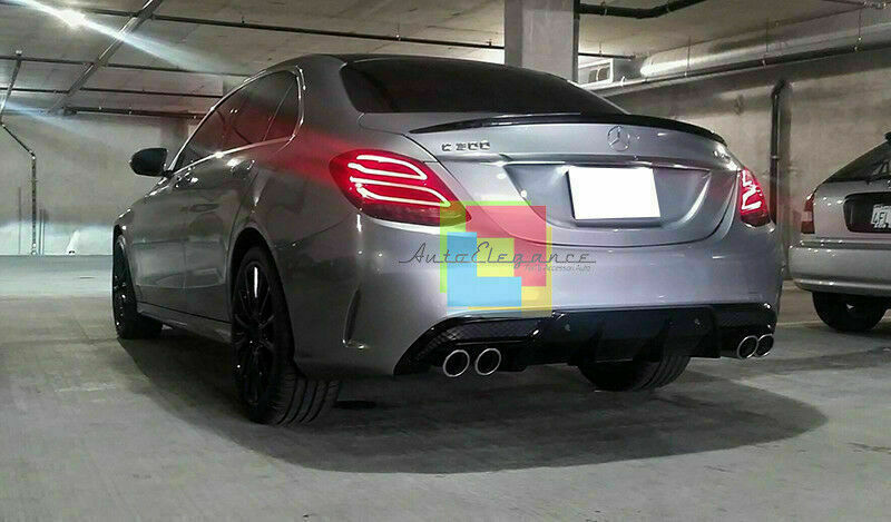 REAR SPOILER MERCEDES C SEDAN W205 2013-2021 AMG BONNET GLOSSY BLACK