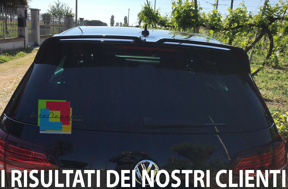 0321 VW GOLF 7 & 7.5 2012-2019 SPOILER SUL TETTO POSTERIORE ABS ALETTONE NERO AUTOELEGANCERICAMBI