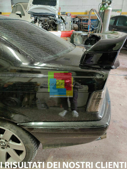 BMW SERIE 3 E36 BERLINA COUPE SPOILER M3 LOOK POSTERIORE COFANO NERO LUCIDO AUTOELEGANCERICAMBI