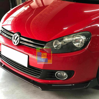 SPLITTER VW GOLF 6 VI 2008-2012 CARBON LOOK FRONT BUMPER BLADE