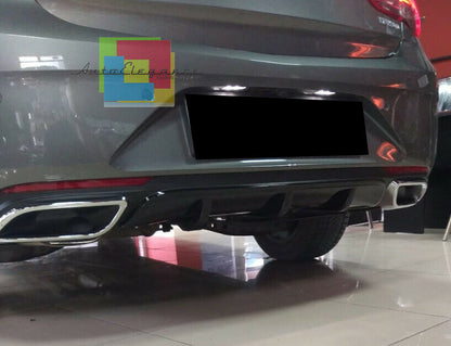 OPEL INSIGNA B UNDER BUMPER DIFFUSER WITH OVAL TIP BLACK ABS OPC LOOK