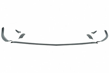 MERCEDES A-CLASS W177 LIP SPOILER FRONT BUMPER AMG A45 ABS BLACK WITH MUSTACHE