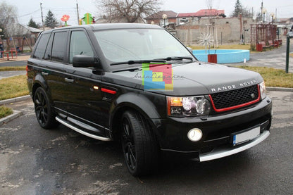 LAND ROVER RANGE ROVER SPORT 05-08 GRIGLIA ANTERIORE + LATERALI NERO / ROSSO