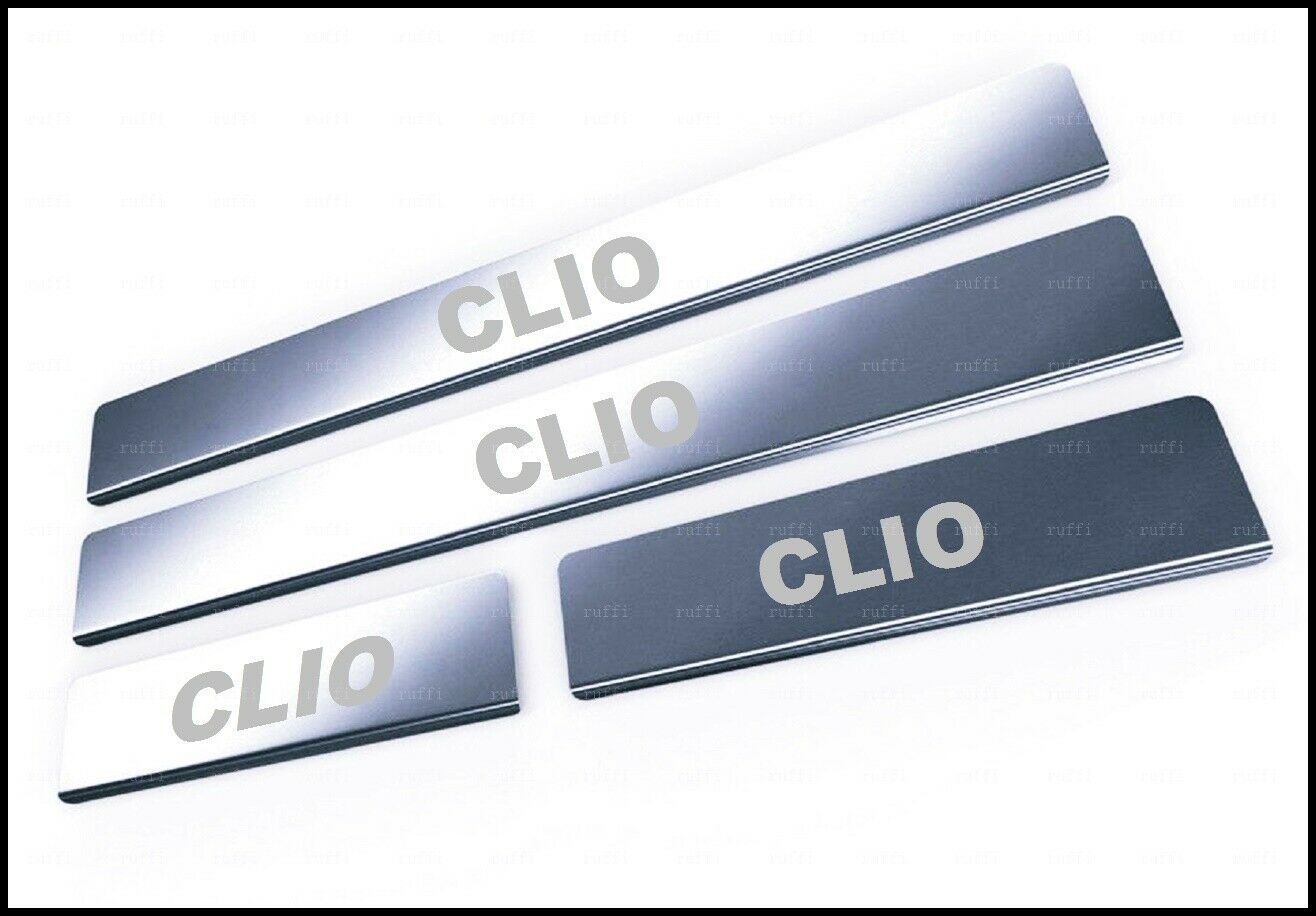 RENAULT CLIO MK4 4 2012+ EXCLUSIVE LOOK CHROME DOOR SILL ADHESIVE 4 PIECES