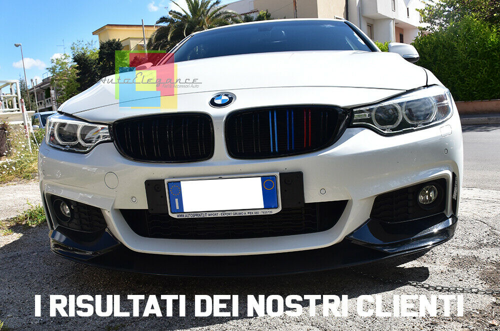 GRIGLIE ANTERIORI 3 COLORI M4 PER BMW F32 F33 F36 DOPPIA FASCIA M SPORT