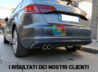 AUDI A3 8V SPORTBACK 2012-2015 SOTTO PARAURTI DIFFUSORE SLINE GRIGIO PLATINO AUTOELEGANCERICAMBI