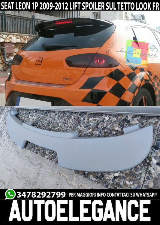 SPOILER POSTERIORE SEAT LEON 1P MK2 2009-2012 RESTYLING SUL TETTO - GREZZO