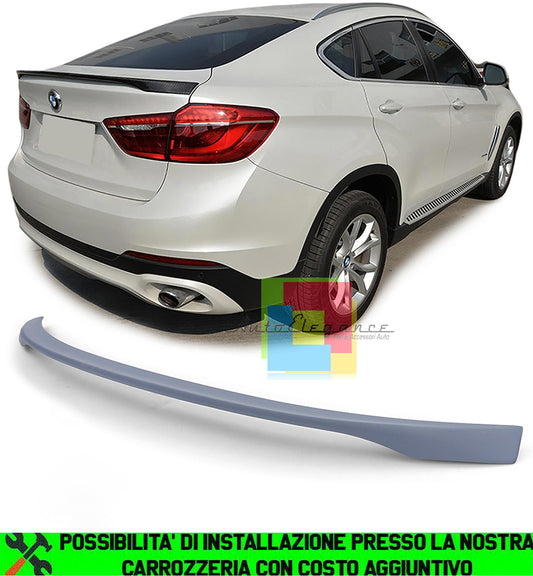 SPOILER POSTERIORE SUL COFANO PER BMW X6 F16 2015 IN POI IN ABS M-PERFORMACE