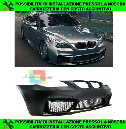 BMW SERIE 5 E60 E61 2003 AL 2010 PARAURTI ANTERIORE LOOK M4 ABS TUNING AUTOELEGANCERICAMBI