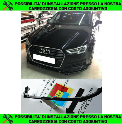 UNDER FRONT BUMPER AUDI A3 8V 2016+ FACELIFT SPOILER ABS / PLASTIC BLACK -