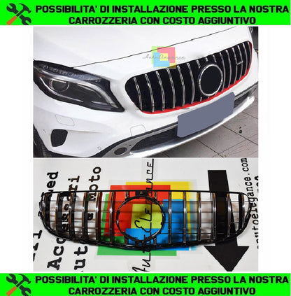 MERCEDES GLA X156 2013 AL 2016 GRIGLIA ANTERIORE AMG PANAMERICANA SATINATA