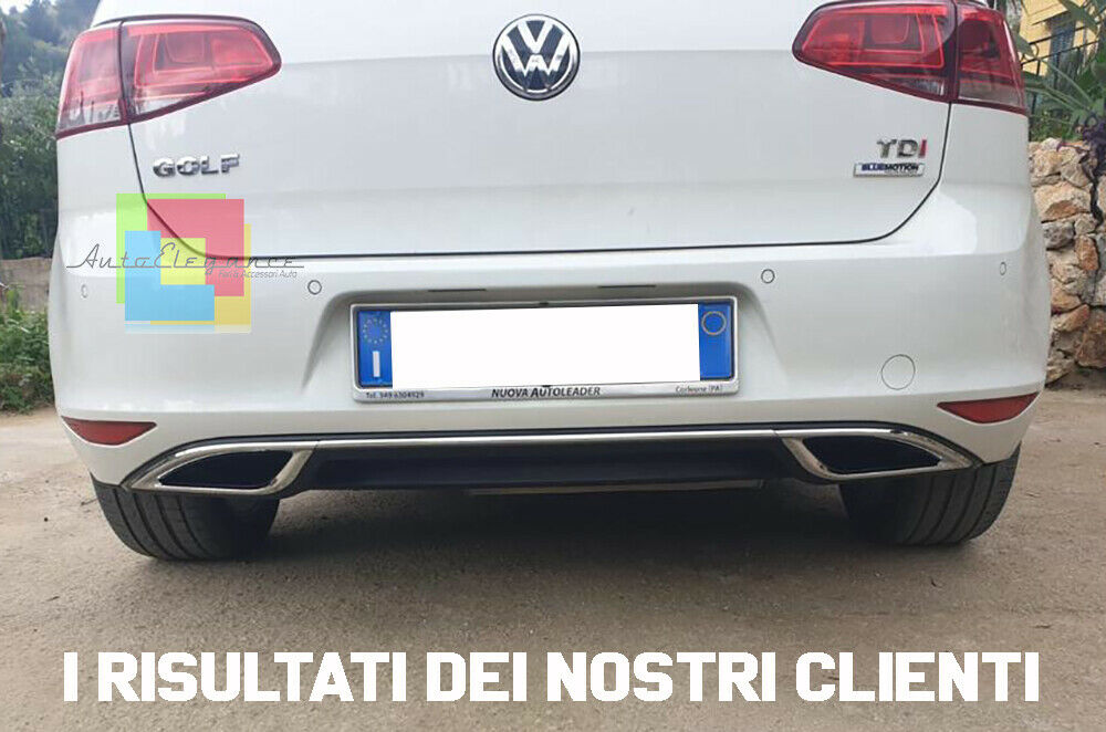 VW GOLF 7 VII 2012 AL 2017 DIFFUSORE POSTERIORE 7.5 LOOK SOTTO PARAURTI ABS