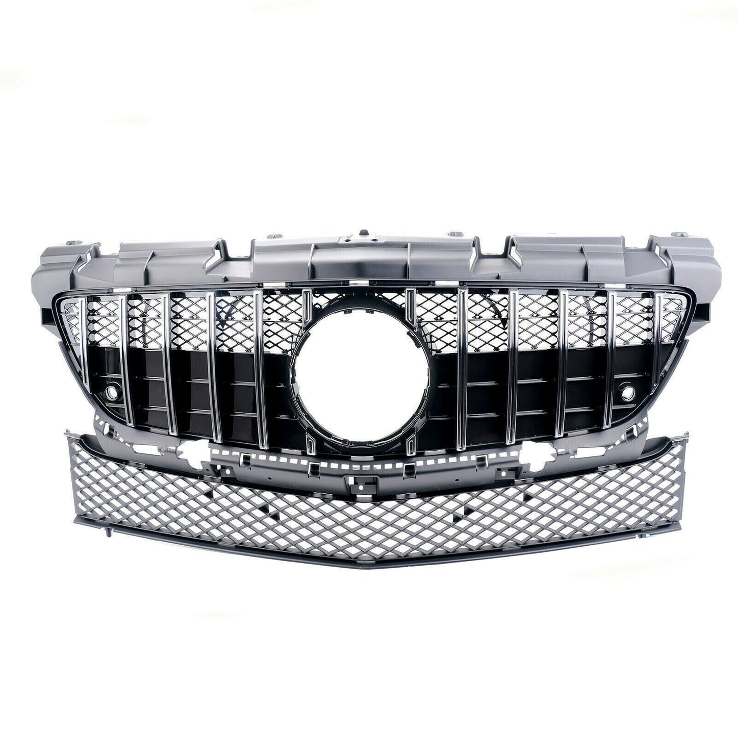 GRIGLIA ANTERIORE MERCEDES R172 SLK 2011-2015 MASCHERINA PROFILI SATINATI AMG