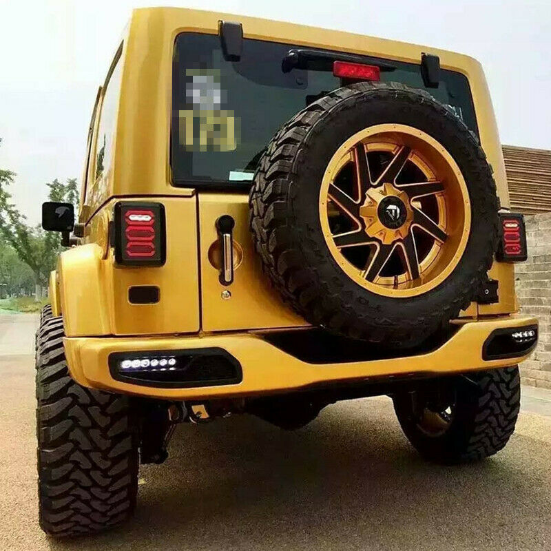 JEEP WRANGLER JK 2007-2016 PAIR OF FULL LED SMOKED REAR LIGHTS