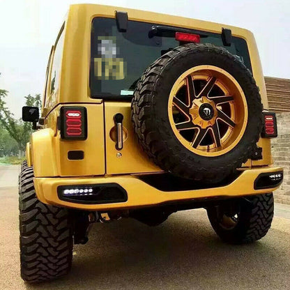 JEEP WRANGLER JK 2007-2016 PAIR OF FULL LED SMOKED REAR LIGHTS