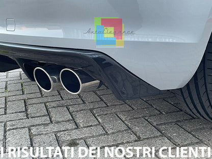 AUDI A3 8V SPORTBACK 2012 AL 2015 SOTTO PARAURTI DIFFUSORE RS3 4 SCARICHI ABS AUTOELEGANCERICAMBI