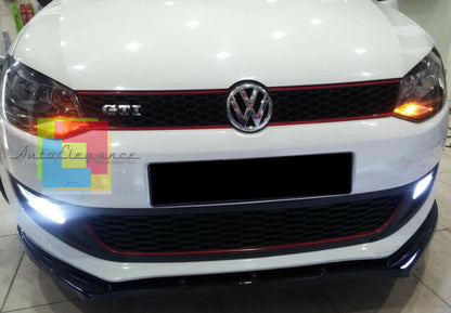 VW POLO 6R 6C GTI SPLITTER UNDER FRONT BUMPER SPOILER ABS BLACK