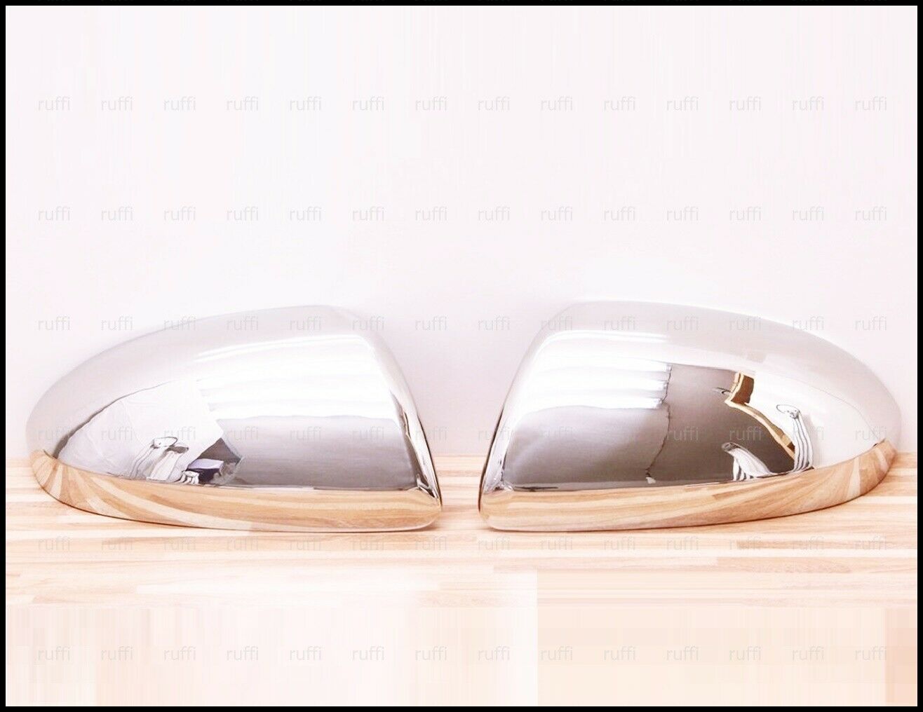 DACIA DUSTER II DAL 2018+ CALOTTE SPECCHIO ADESIVE CROMATE 3M ACCIAIO INOX AUTOELEGANCERICAMBI