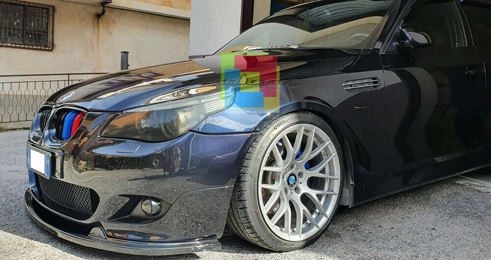 🔝FRONT SPLITTER SUITABLE FOR BMW 5 SERIES E60 E61 M TECH ABS BLACK BLADE🔝