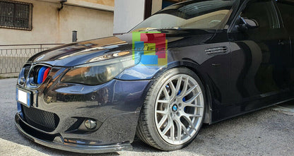 🔝FRONT SPLITTER SUITABLE FOR BMW 5 SERIES E60 E61 M TECH ABS BLACK BLADE🔝