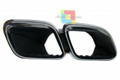 MERCEDES C A205 C205 2014-2019 REAR DIFFUSER ABS STEEL MUFFLERS AMG BLACK