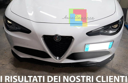 SPLITTER FOR ALFA ROMEO GIULIA BLADE UNDER FRONT BUMPER GLOSSY BLACK 0078