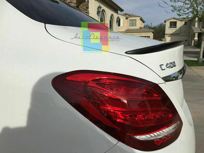 BOOT SPOILER SUITABLE FOR MERCEDES C CLASS SEDAN W205 GLOSSY BLACK LOOK 