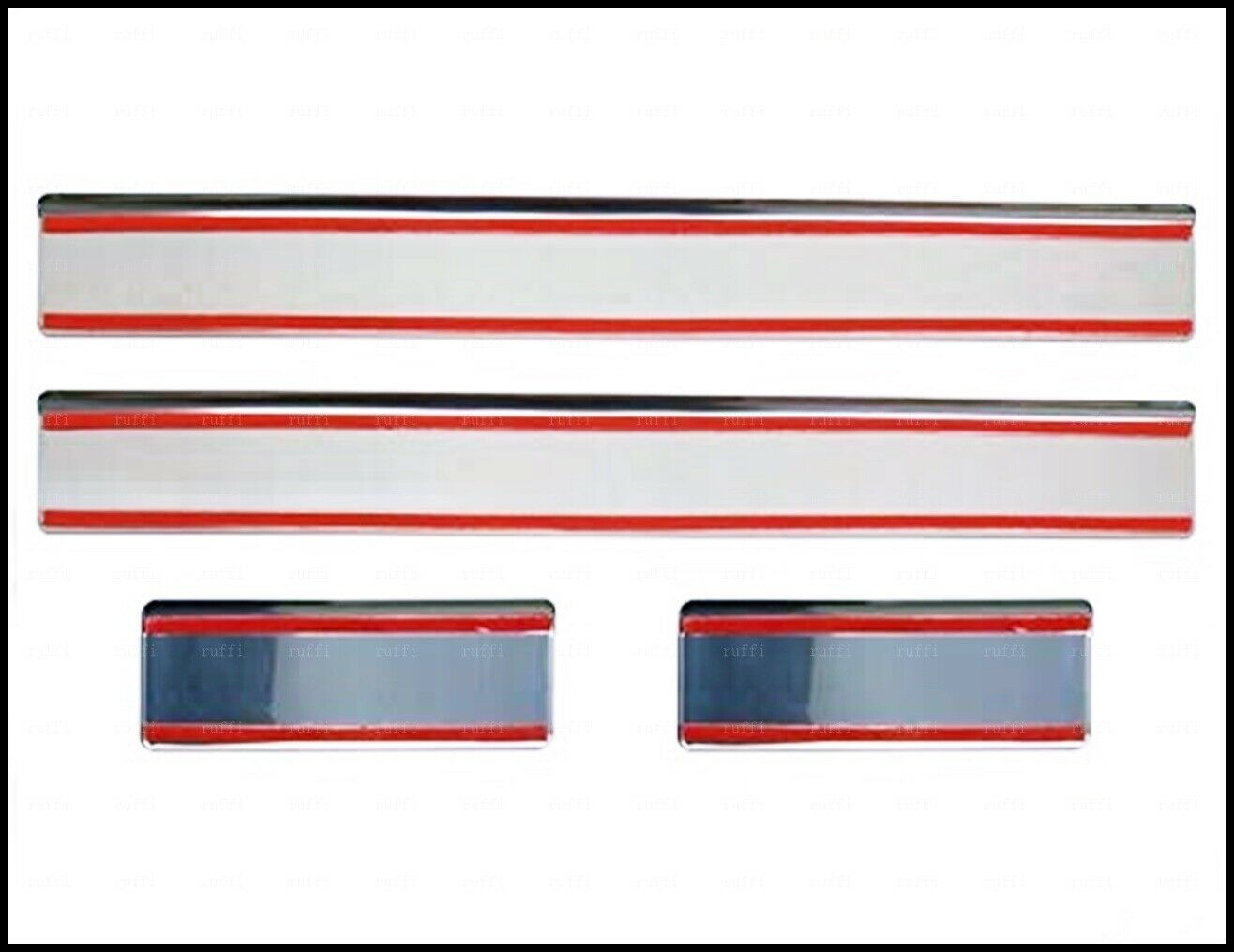 RENAULT CLIO MK4 4 2012+ EXCLUSIVE LOOK CHROME DOOR SILL ADHESIVE 4 PIECES