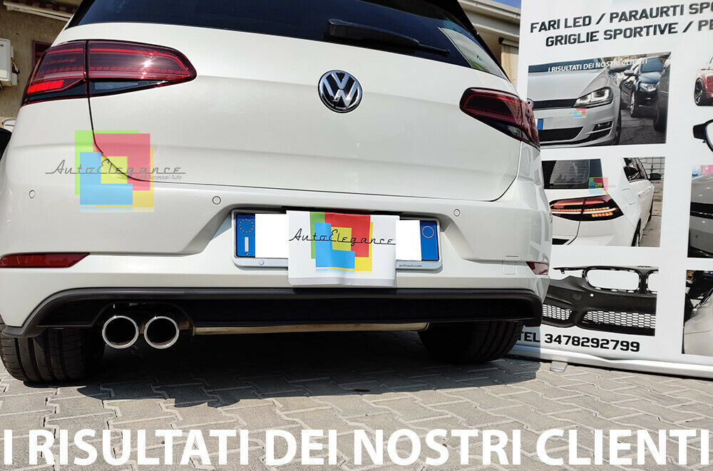 DIFFUSORE SOTTO PARAURTI VW GOLF VII 7.5 2017+ ESTRATTORE POSTERIORE GTI GTD