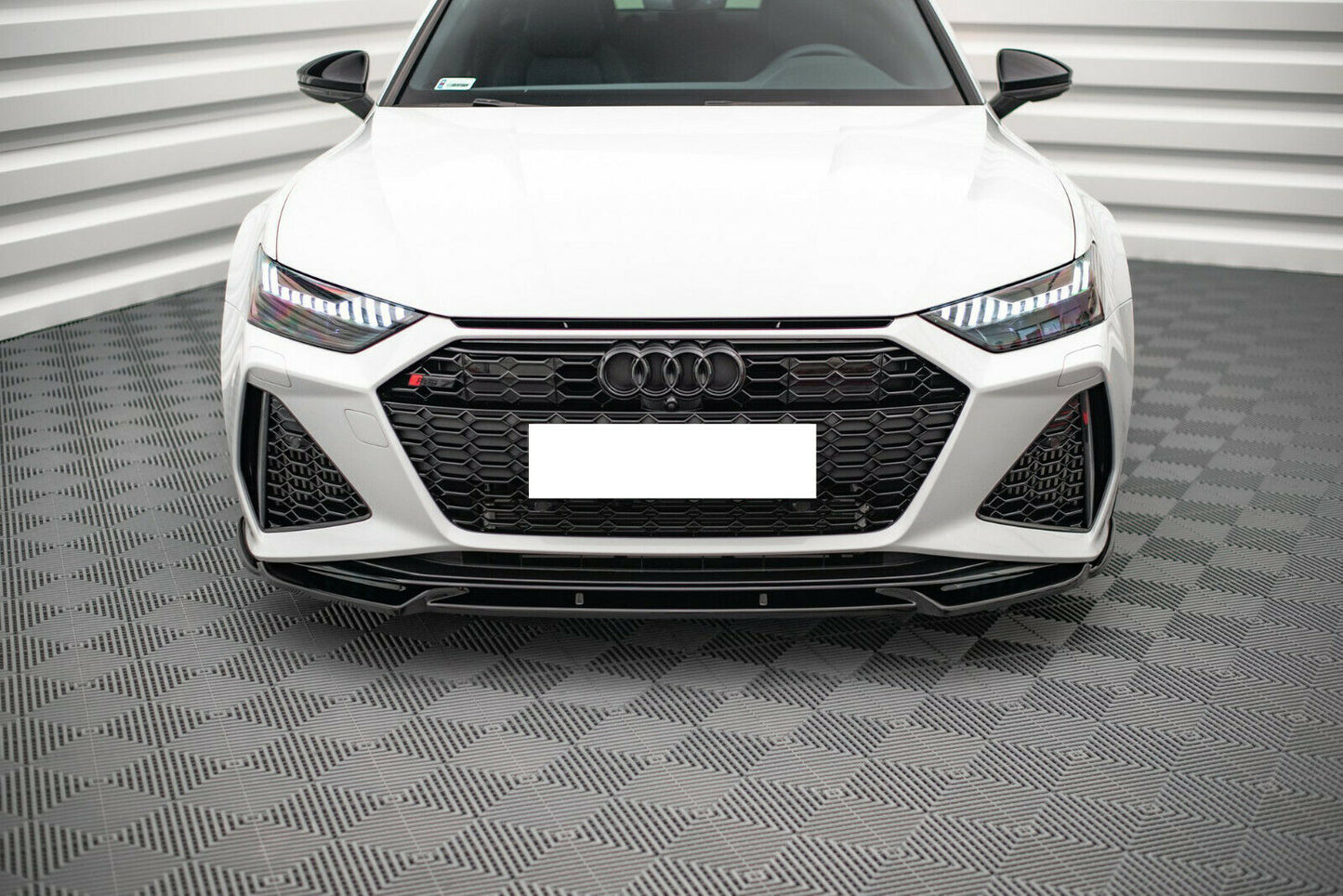 FRONT BUMPER SUITABLE FOR AUDI A6 C8 RS6 2018+ BLACK ABS SPLITTER 0019