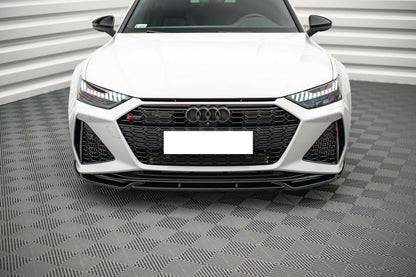 FRONT BUMPER SUITABLE FOR AUDI A6 C8 RS6 2018+ BLACK ABS SPLITTER 0019