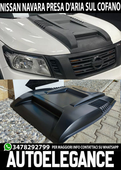 NISSAN NAVARA 2015+ SPORTY LOOK HOOD VENT - ABS -
