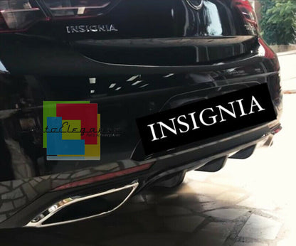 OPEL INSIGNA B UNDER BUMPER DIFFUSER WITH OVAL TIP BLACK ABS OPC LOOK